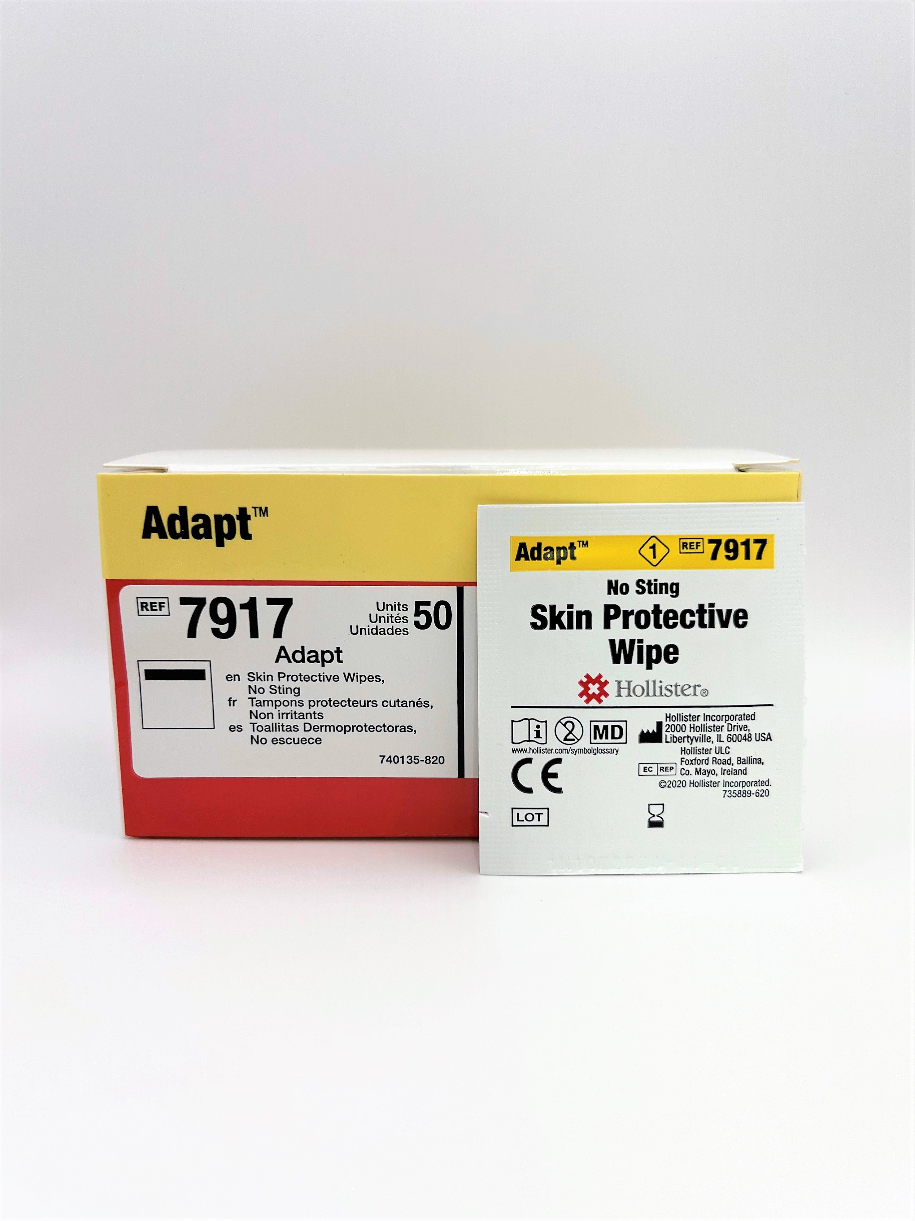 Hollister 7917 Adapt No-Sting Skin Protective Barrier - Wipes, Box