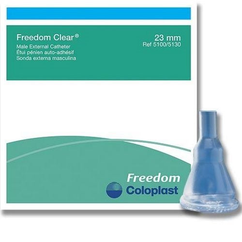 Coloplast 5100 Freedom Clear - Small, 23 mm, Box of 100 catheters