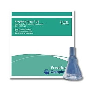 Coloplast 5390 Freedom Clear LS (Long Seal) - Intermediate, 31 mm, Box of 100 catheters