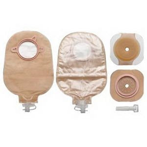Hollister 19252 New Image Sterile Kit, Urostomy Ultra-Clear Pouch, Flange 1(3/4)", Green, Box of 5