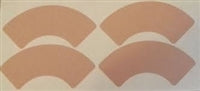 Nu-Hope 2335 Pink Tape Strips, 1(1/4)" Wide, Curved - Long Length, One package of 100 strips