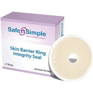 Safe and Simple SNS68002 Safe N' Simple  Integrity Skin Barrier Ring Conforming Seal, 2 inch ring, Box of 20