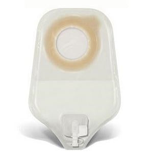 ConvaTec 405447 Esteem synergy Urostomy Short Length, Transparent Pouch - Medium stoma (Green), Box of 10 pouches
