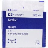 Covidien (formerly Kendall) 5072 Kerlix Sponge - 4" x 4", 12-ply, Sterile, 2 per pack, Box of 25 Total 50 pads