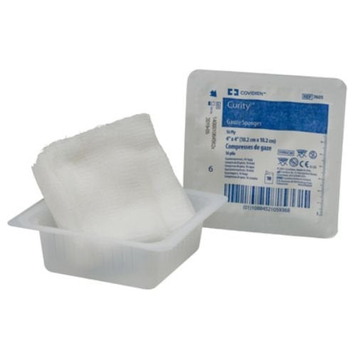 Covidien (formerly Kendall) 6939 CURITY Gauze Sponge - 4" x 4", 12-ply, Sterile, 10 per pack in plastic tray, One tray