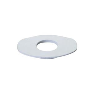 Marlen XTL-55 Extra-Large Oval Flat All-Flexible Mounting Ring Faceplate, White Vinyl, 4-1/2 inch x 3-1/2 inch, Specify Hole Size, One Ring