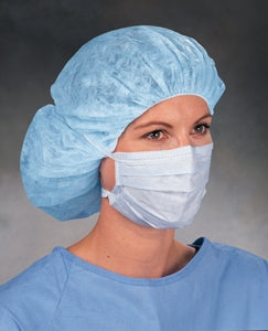 Halyard  48100 The LITE ONE, Surgical Pleat-Style Mask with Ties, Blue, PFE >98% BFE >98%,  Box of 50 masks