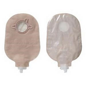 Hollister 18412 New Image 9" Beige Opaque Urostomy Pouch - Flange 1(3/4)", (Green), Box of 10