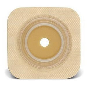 Convatec 413164 (125969) SUR-FIT Natura Durahesive Flexible Cut-to-fit Wafer, Tan Tape Collar - 4" x 4" Wafer, Flange 1(1/4)" 32 mm., Box of 10