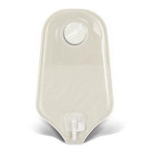 What closure mechanism is featured on this Convatec urostomy pouch?