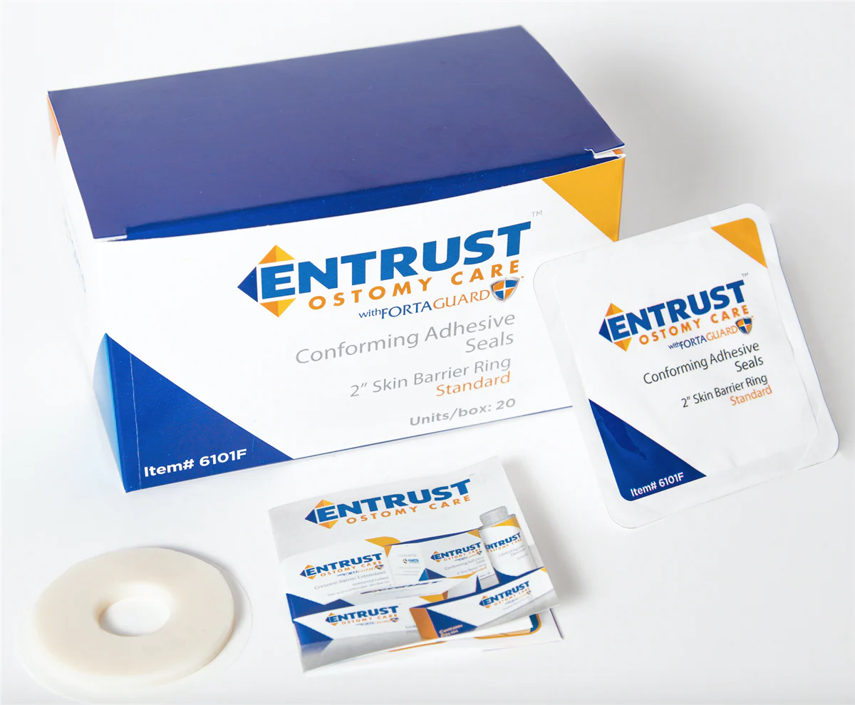 Fortis 6101F Entrust Ostomy Skin Barrier Ring 2 inch, Standard thickness with Fortaguard, Extended Wear, Box of 10 Questions & Answers