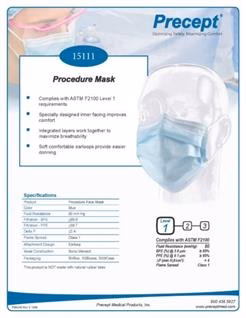 What is the flammability class of the earloop procedure face masks?