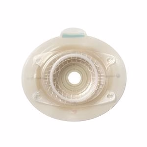 What is the function of the audible click feature on the Coloplast 16911 barrier wafer?