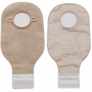 Hollister 18003 New Image 12" Drainable Pouch, Lock 'n Roll Closure, Ultra-Clear, 2(1/4)" flange, Red, Box of 10 Questions & Answers
