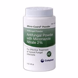 What symptoms does the Coloplast 1337 Micro-Guard Antifungal powder relieve?