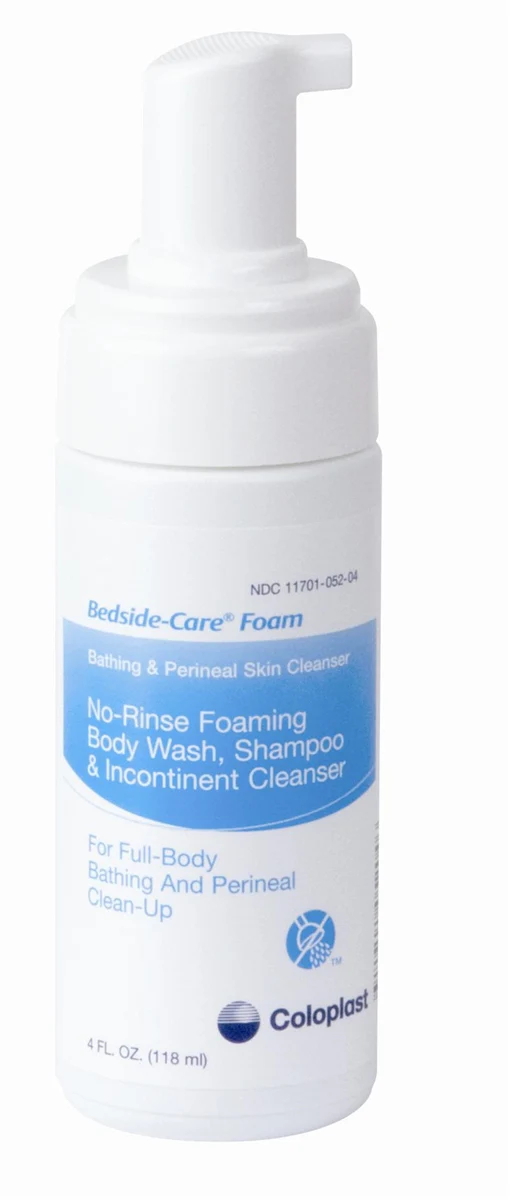 Does the Bedside-Care Foam Cleanser require rinsing?