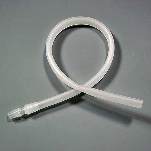 What is the benefit of the wide strap on the leg bag extension tubing?