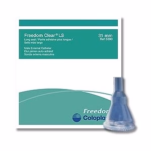 How is the Coloplast 5390 Freedom Clear LS catheter applied?