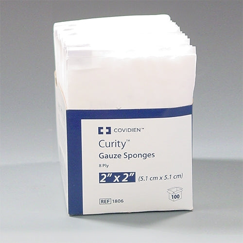 What are typical applications for Covidien 1806 Curity Gauze Sponges?