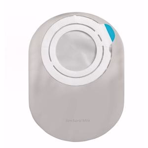 What kind of adhesive does the Coloplast 12222 pouch use?