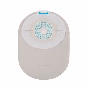 Is the adhesive skin-friendly on the Coloplast 10872 pouch?