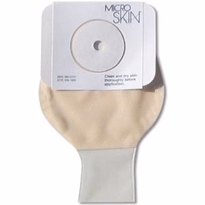 Is the adhesive barrier of the Cymed 48438 pouch thin and elastic?
