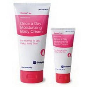 How fast is Coloplast 7095 Sween 24 cream absorbed by the skin?