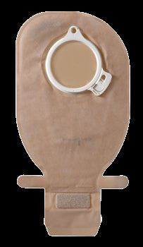How does a spiral-structure adhesive benefit the Coloplast 13985 pouch?