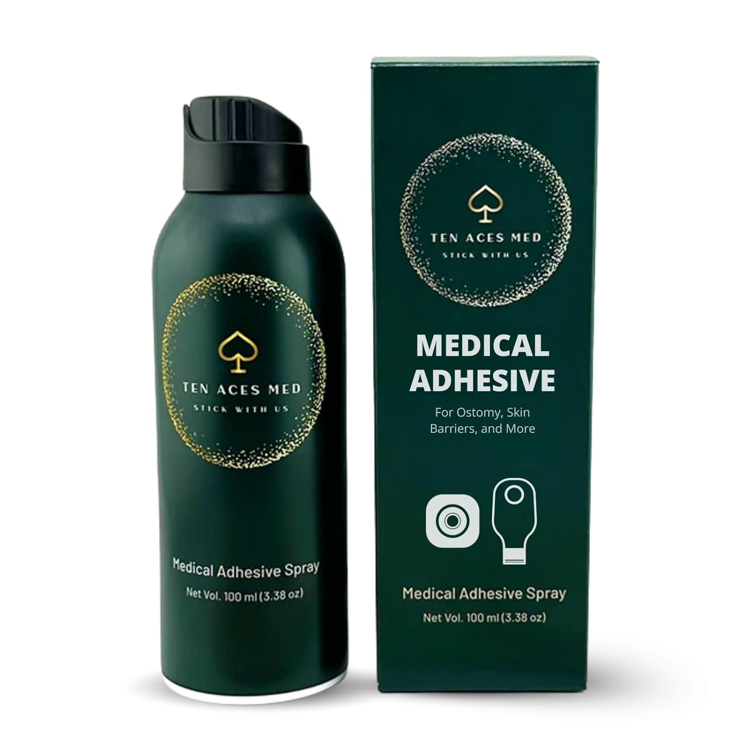 Is Ten Aces Medical Adhesive Spray effective when sprayed at various angles?