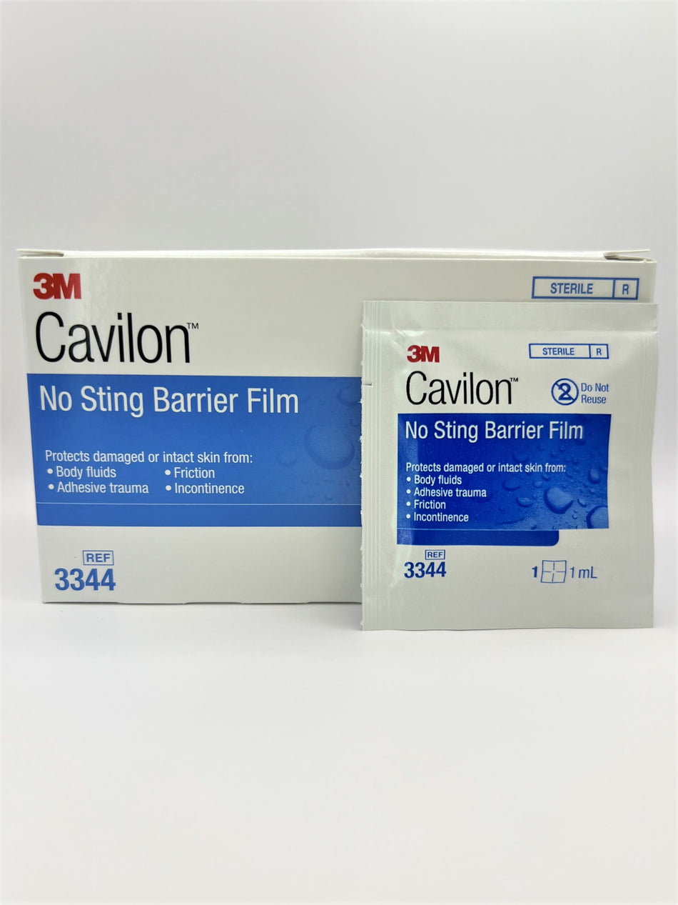 3M 3344 Cavilon No Sting Barrier Film - wipes, NEW SIZE, Box of 30 wipes
