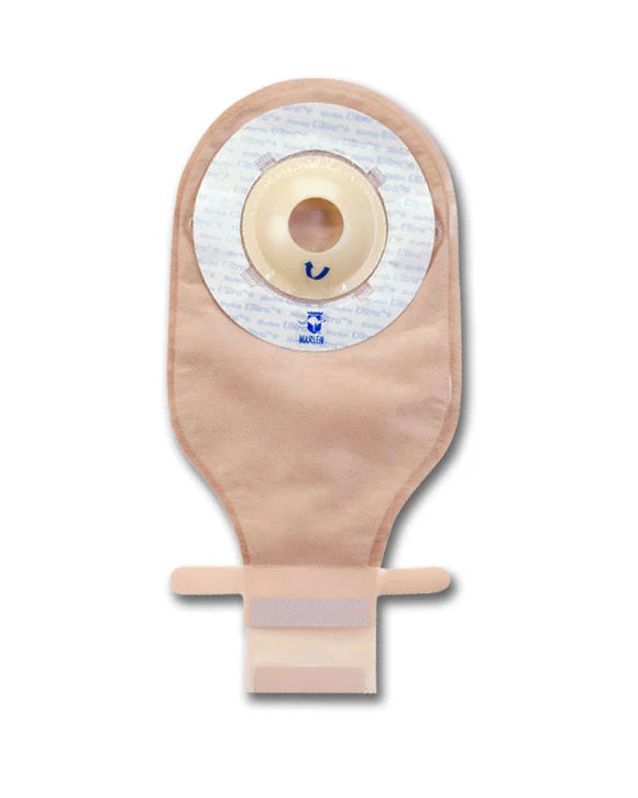Marlen 50629 UltraLite Deep Convex Opaque Pouch with Skin Shield Barrier and Kwik-Klose Closure, 1(1/8)", Box of 10