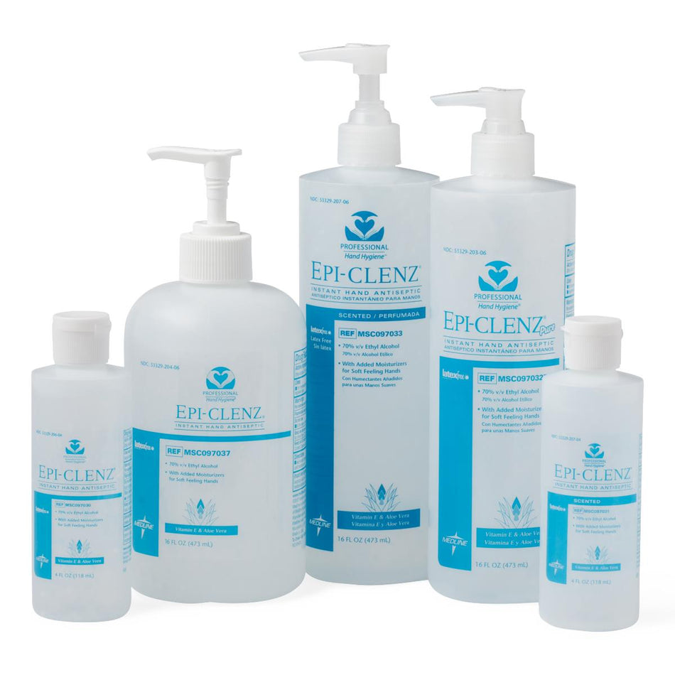 Medline MSC097030H Epi-Clenz Instant Alcohol Hand Sanitizer, Unscented - 4 ounce bottle, One bottle