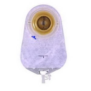 Coloplast 12432 Assura Non-Convex Extra-Extended Adhesive 10(3/4)" Transparent Cut-to-fit (3/8)"-1(1/4)" Urostomy Pouch, Box of 10