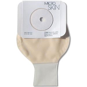 Cymed 41100 9 inch Drainable Colostomy Cut-to-fit Pouch with MicroSkin Adhesive Barrier - up to 1(3/4) inch (45 mm), With Plain Barrier, Transparent, Box of 10 pouches