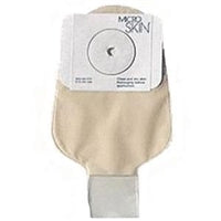 Cymed 81322F 11 inch Drainable Colostomy Pre-sized Pouch with MicroSKin Adhesive Barrier - 7/8 inch (22 mm), With MicroDerm thin washer, Filter, Transparent, Box of 10 pouches