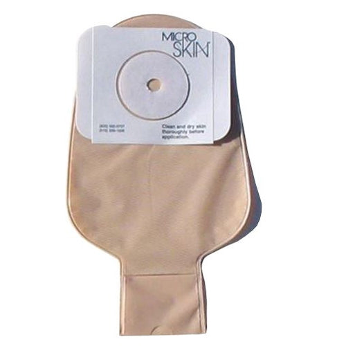 Cymed 81438 11 inch Drainable Colostomy Pre-sized Pouch with MicroSkin Adhesive Barrier -  1(1/2) inch (38 mm), With MicroDerm thin washer, Opaque, Box of 10 pouches