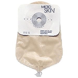 Cymed 86319 9 inch Urostomy Pre-sized Pouch with MicroSkin Plain Barrier - (3/4) inch, Without washer, Transparent, Box of 10 pouches