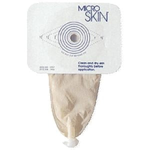 Cymed 86400W 7 inch Urostomy/Fistula Cut-to-fit Pouch with MicroSkin Barrer, Pediatric Size - Cut up to 1(3/4) inch stoma, With MicroDerm thin washer, Box of 10 pouches