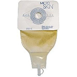 Cymed 86800 11 inch Urostomy Cut-to-Fit Pouch with Large MicroSKin Plain Barrier - Cut up to 2(1/2) inch (64mm) stoma, Transparent, Box of 10 pouches