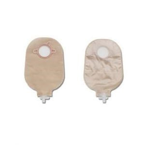 Hollister 18903 New Image 9" Transparent Urostomy Pouch, Flange Size 2-1/4 inch (57mm), Red, Box of 10