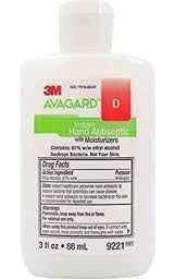 3M 9221 Avagard D Instant Hand Antiseptic with Moisturizers - 3 fl. oz., Case of 12 bottles