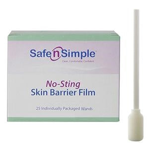 Safe and Simple SNS80711 Safe N Simple No-Sting Skin Barrier Swab Stick,  Box of 25