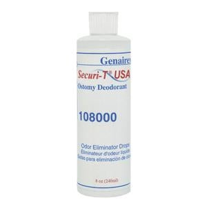 Genairex 108000 Securi-T Ostomy Deodorant Odor Eliminator Drops, 8 ounce bottle
