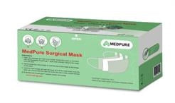 Medpure Surgical Mask with Pure Purge Technology, kills > 99.97% of SARS-Associated Coronavirus, earloops, Level 3 Fluid Resistant, BFE >99.8%, PFE >99.8%,  Box of 20 Masks