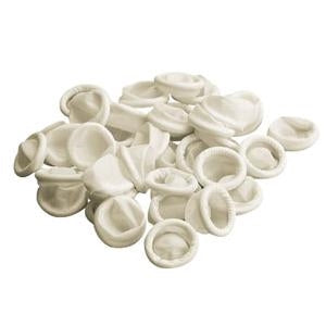 Grafco 3908S Finger Cots, Natural White Latex, Small, Box of 144 finger cots