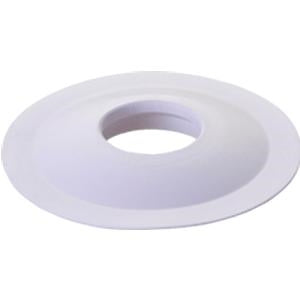 Marlen WV-80  Deep Convex Flat All-Flexible Mounting Ring Faceplate, White Vinyl, 3-3/4 inch diameter, Specify Hole Size, One Ring