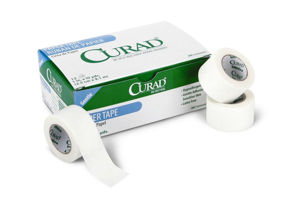 Medline NON260001  Curad (formerly Medfix) Paper Tape - 1" x 10 yds, Box of 12 rolls