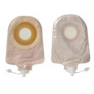 Hollister 8463 Premier Urostomy Pouch, Flextend Skin Barrier, Transparent - Pre-sized 1-1/2 inch (38mm), Box of 10