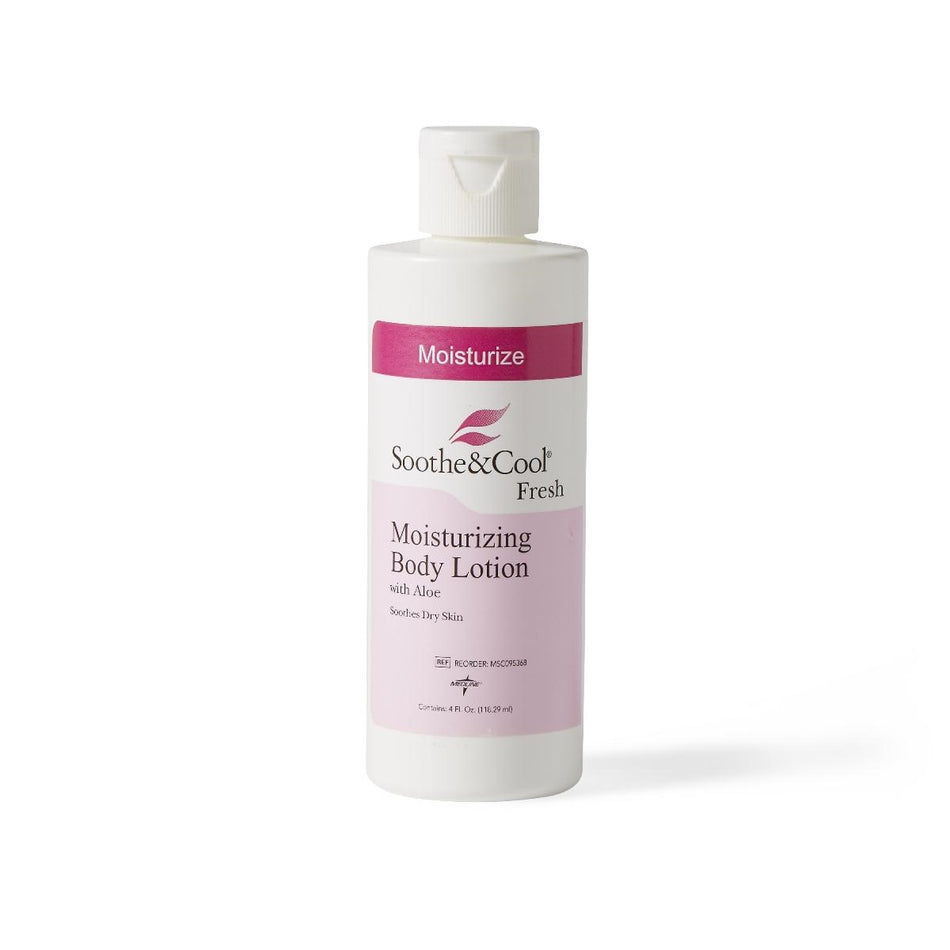 Medline MSC095368H Soothe & Cool Moisturizing Body Lotion - 4 ounce bottle, One bottle