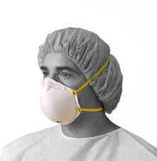 Medline NON24506A Cone-Style N95 Particulate Respirator Surgical Mask, Level 3 Fluid Resistant, Box of 20